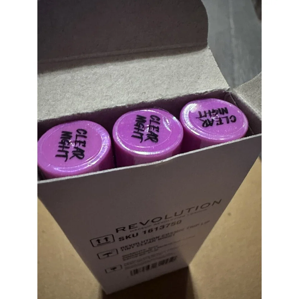 Makeup Revolution Cosmic Trip Lip Tint Clear Night 3Pc Lot New